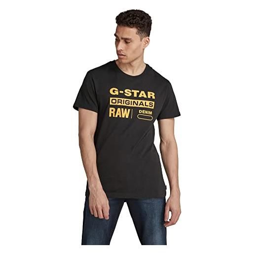 G-STAR RAW men's raw. Graphic t-shirt, nero (dk black d14143-336-6484), xxl