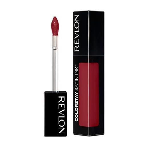 Revlon colorstay satin ink rossetto labbra a lunga durata, fino a 16h con formula idratante, con olio di semi di ribes nero e vitamina, 005 silky sienna, 1 unità, confezione da 1
