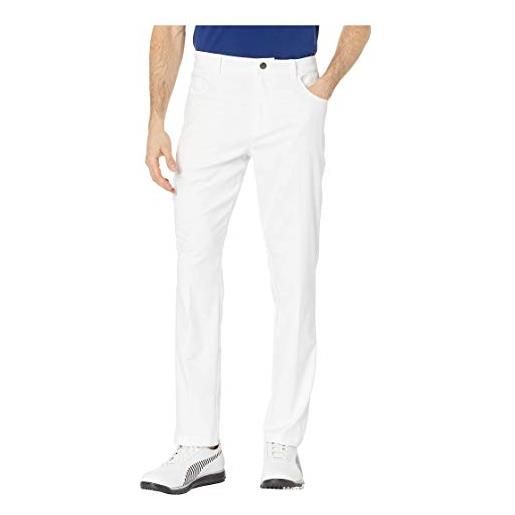 Puma 2019 jackpot 5 pocket pant pantaloni, bianco brillante, 34 x 30 uomo