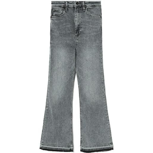 rag & bone jeans svasati a vita alta - grigio
