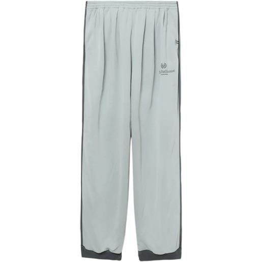 Maison Mihara Yasuhiro pantaloni sportivi con ricamo - grigio