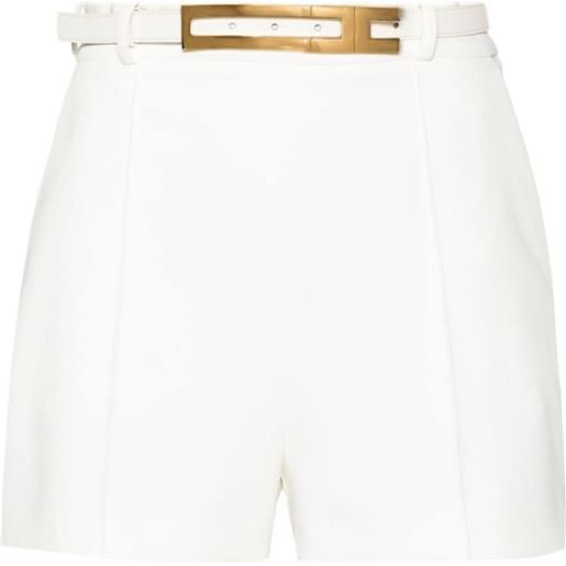 Elisabetta Franchi shorts con cintura - bianco