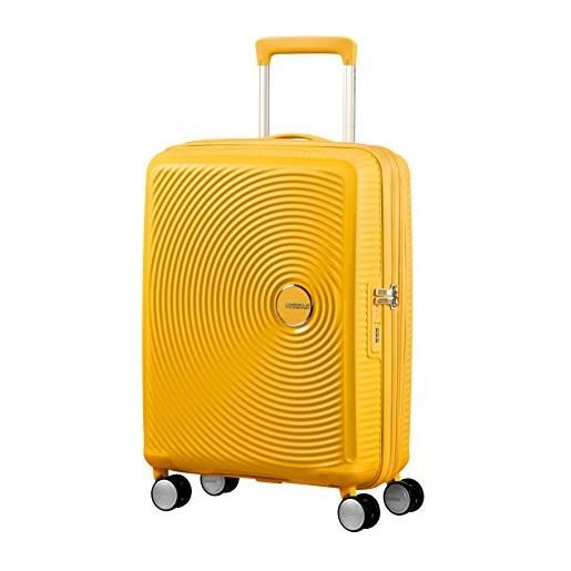 American Tourister soundbox, spinner espandibile bagaglio a mano unisex - adulto, giallo (golden yellow), s (55 cm - 41 l)