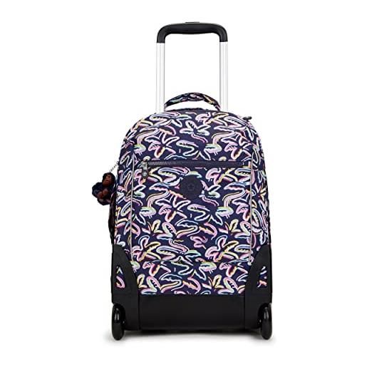 Kipling sari, bagagl i- bagagli per bambini unisex - adulto, blu (palm fiesta print), taglia unica