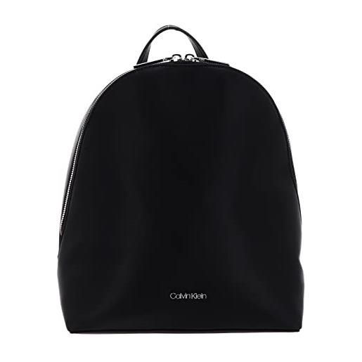 Calvin Klein zaino donna ck must round backpack small piccolo, nero (ck black), nero (ck black), taglia unica