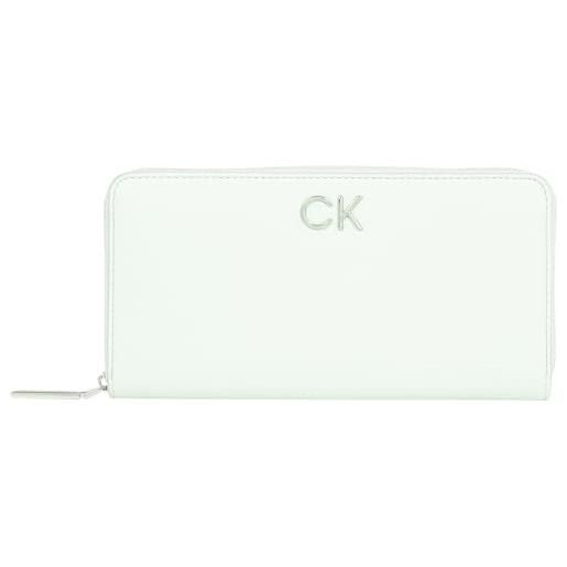Calvin Klein ck daily large zip around wallet k60k611778, portafogli donna, verde (milky green), os
