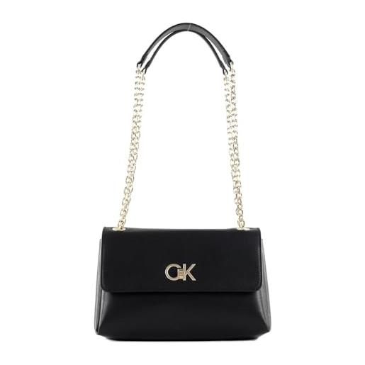 Calvin Klein re-lock ew conv crossbody k60k611084, borse a tracolla donna, nero (ck black), os