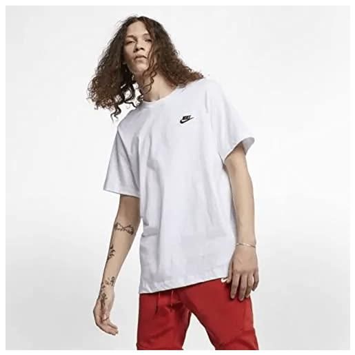 Nike m nsw club tee t-shirt, uomo, black/(white), 3xl-t