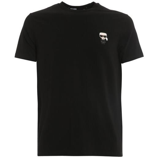 Karl Lagerfeld t-shirt con patch karl in gomma