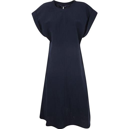 Sofie D Hoore long dress with pockets and short sleeves