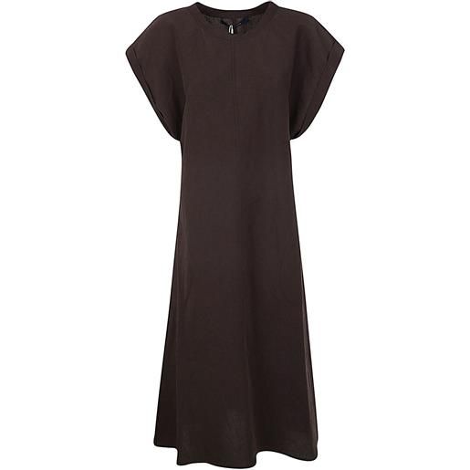 Sofie D Hoore long dress with pockets and short sleeves