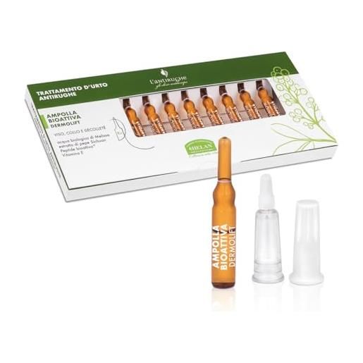 Helan elisir antitempo - siero viso contorno occhi antirughe, skin care kit viso con 8 fiale idratanti antiage collo décolleté, trattamento sgonfiante con vitamina e per skincare effetto elastico 2 ml