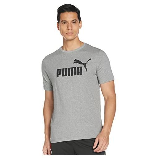 Puma ess logo tee maglietta, white, s uomo