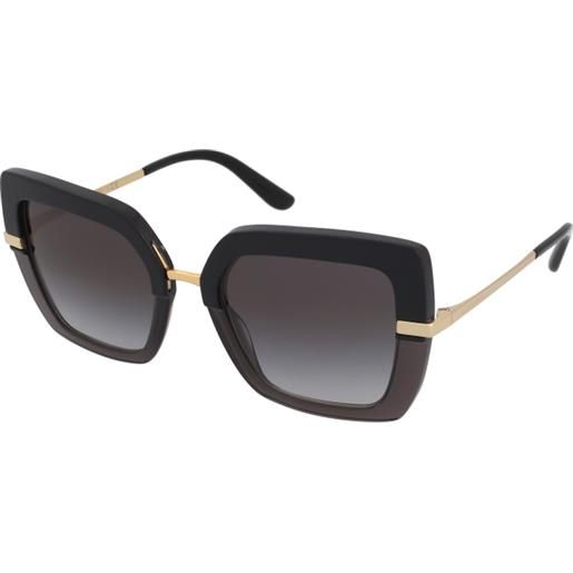 Dolce & Gabbana dg4373 32468g | occhiali da sole graduati o non graduati | prova online | plastica | quadrati | nero | adrialenti