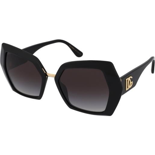 Dolce & Gabbana dg4377 501/8g | occhiali da sole graduati o non graduati | prova online | plastica | quadrati, cat eye, extravagant, esagonale | nero | adrialenti
