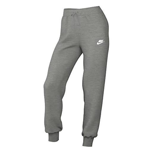 Nike dq5191-063 w nsw club flc mr pant std pantaloni sportivi donna dk grey heather/white taglia 2xs