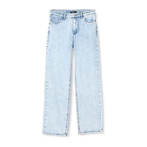 Name it nlftoneizza dnm hw straight pant noos jeans, light blue denim/detail: stonewash, 158 ragazze