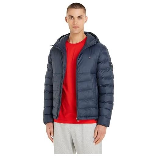 Tommy Hilfiger packable recycled quilt hdd jkt mw0mw33732 giacche in tessuto, blu (desert sky), xs uomo