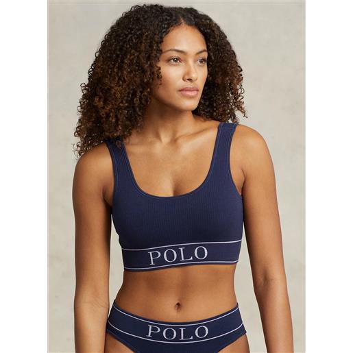 POLO RALPH LAUREN top cropped seamless scoopneck donna