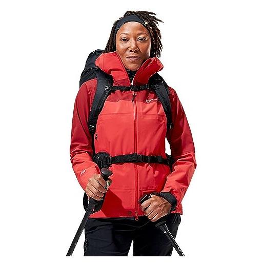 Berghaus highland storm 3l waterproof giacca per donna, rosso, 44