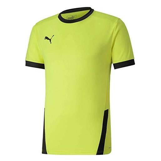 Puma teamgoal 23 jersey, maglietta a maniche corte uomo, giallo (fluo yellow-puma black), m