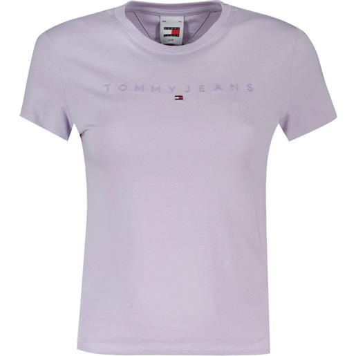 TOMMY JEANS t-shirt slim linear logo donna