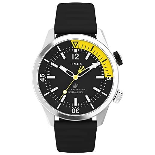 Timex orologio analogico al quarzo da uomo con cinturino in di gomma tw2v73400