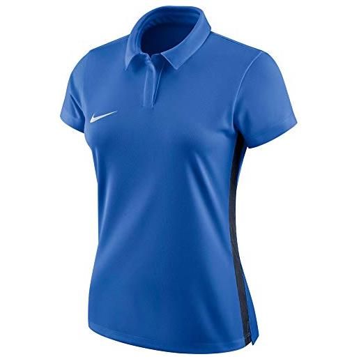 Nike w nk dry acdmy18 polo ss t-shirt, uomo, obsidian/royal blue/(white), xs