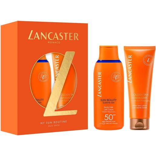 Lancaster sun beauty cofanetto my sun routine duo spf50