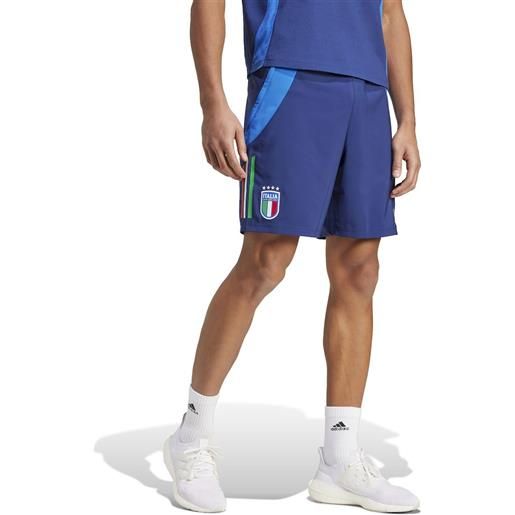 Italia italy figc adidas pantaloncini shorts down. Time uomo blu euro 2024 iq2178