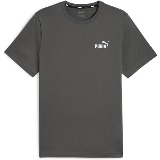 Puma t-shirt essential small logo mineral grey da uomo