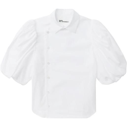 Noir Kei Ninomiya camicia con chiusura decentrata - bianco