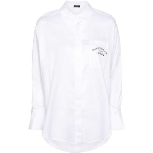 Elisabetta Franchi camicia con ricamo - bianco