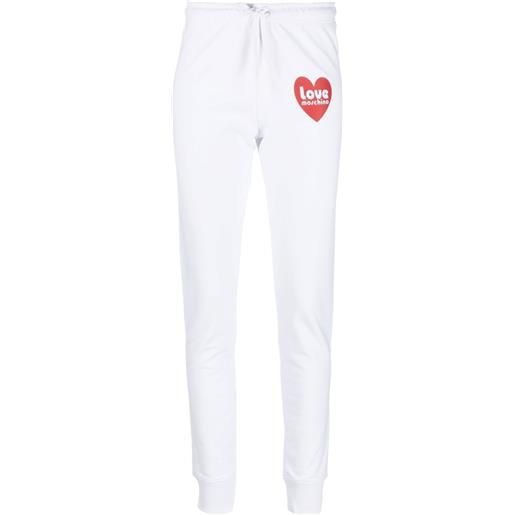 Love Moschino pantaloni sportivi con stampa - bianco