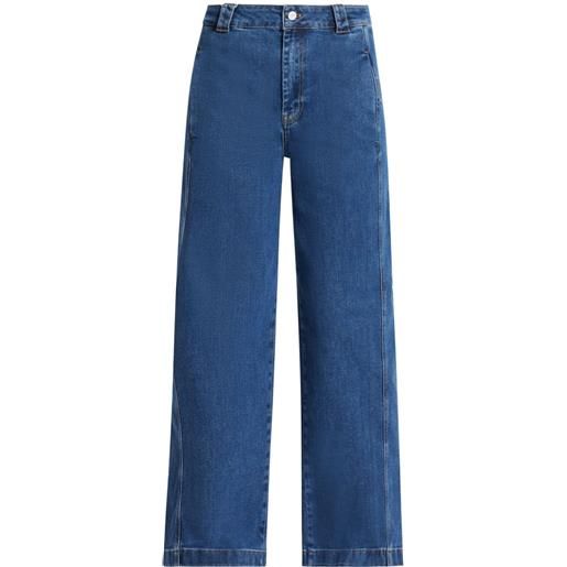 Lacoste jeans dritti a vita alta - blu