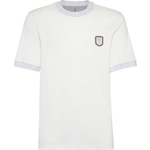 Brunello Cucinelli t-shirt con applicazioni - bianco