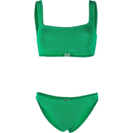 Hunza G bikini xandra con effetto stropicciato - verde