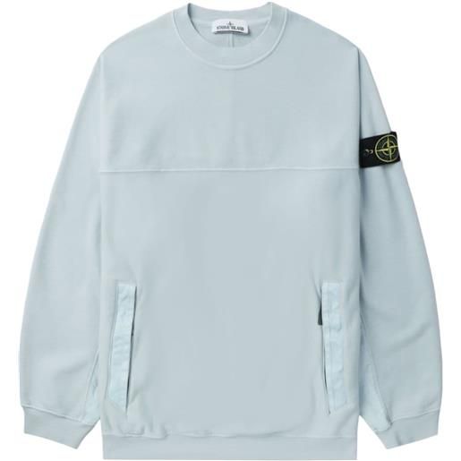 Stone Island felpa con applicazione compass - blu