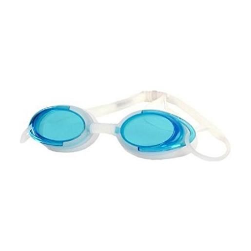 Aqua-Speed malibu - occhialini da nuoto monoblocco da uomo, uomo, 5908217629081, white/light blue tinted lens, taglia unica