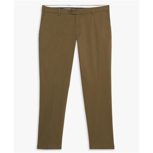 Brooks Brothers dark military slim fit double twisted cotton chinos