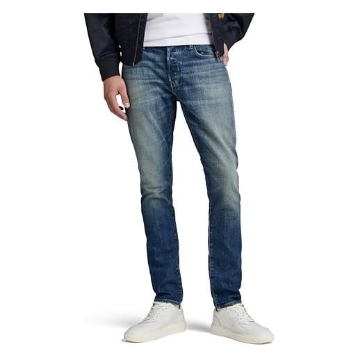 G-STAR RAW 3301 slim jeans, jeans uomo, blu (worn in erosion 51001-d498-g562), 31w / 32l