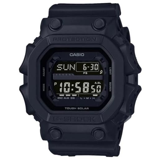 Casio g-shock orologio 20 bar, nero, con ricezione segnale radio e funzione solare, digitale, uomo, gx-56bb-1er