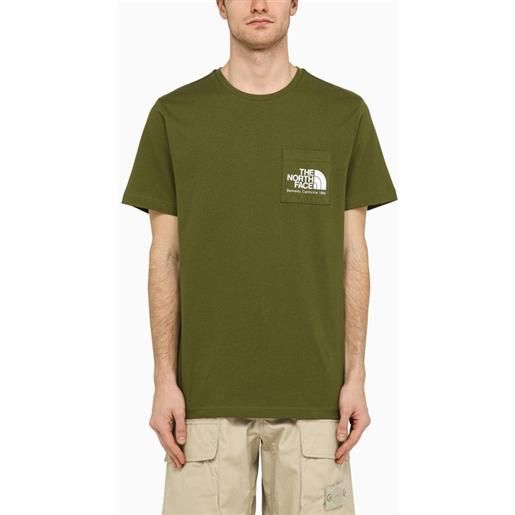 The North Face t-shirt verde forest con logo