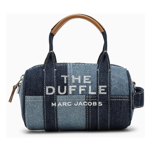 Marc Jacobs mini duffle bag blu in denim patchwork