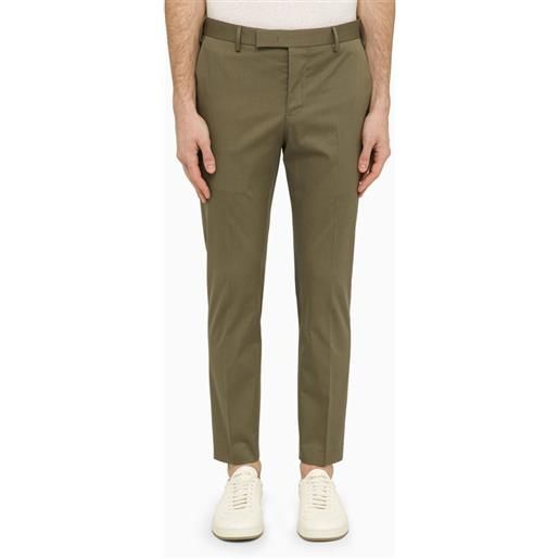 PT Torino pantalone slim verde in cotone