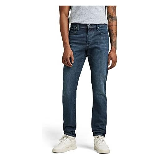 G-STAR RAW 3301 slim jeans, jeans uomo, blu (sun faded blue donau restored 51001-d441-g644), 40w / 36l