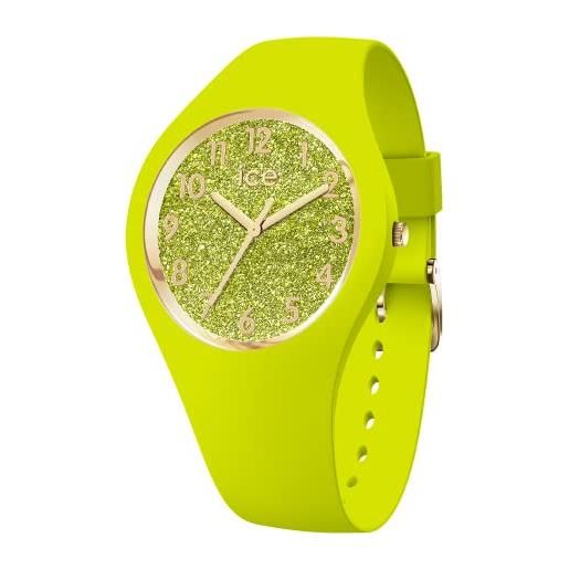 Ice-watch - ice glitter neon lime - orologio giallo da donna con cinturino in silicone - 021225 (small)