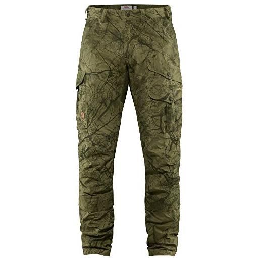 Fjallraven barents pro hunting trousers m pantaloni sportivi, uomo, green camo-deep forest, 48