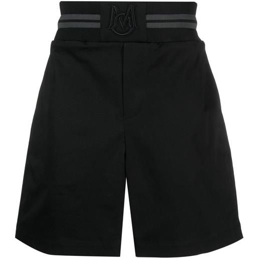 Moncler shorts sportivi con applicazione - nero