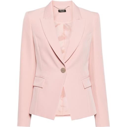 LIU JO blazer monopetto con revers a lancia - rosa